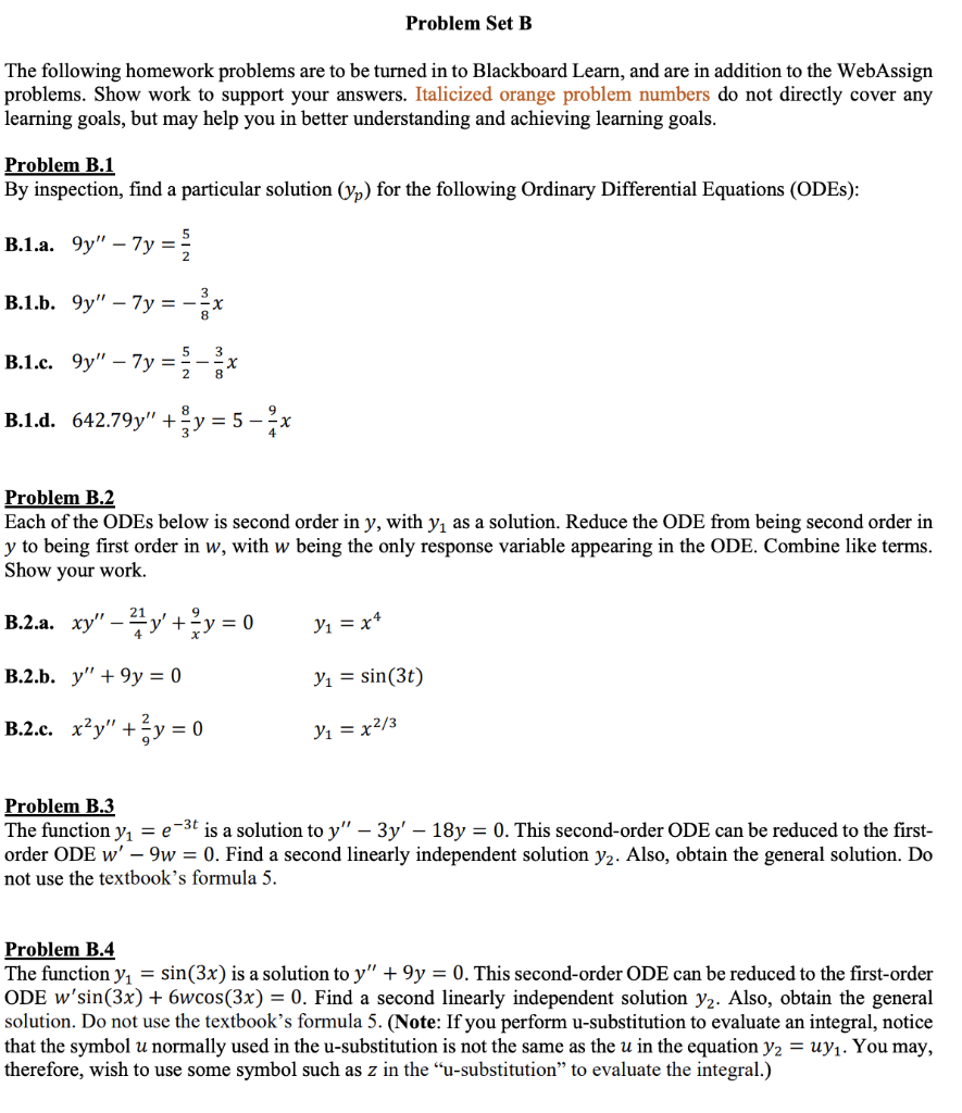 Solved Problem Set B The Following Homework Problems Are To | Chegg.com