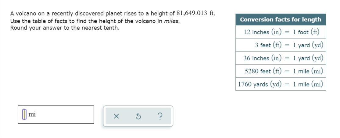 Solved A Volcano On A Recently Discovered Planet Rises To Chegg Com