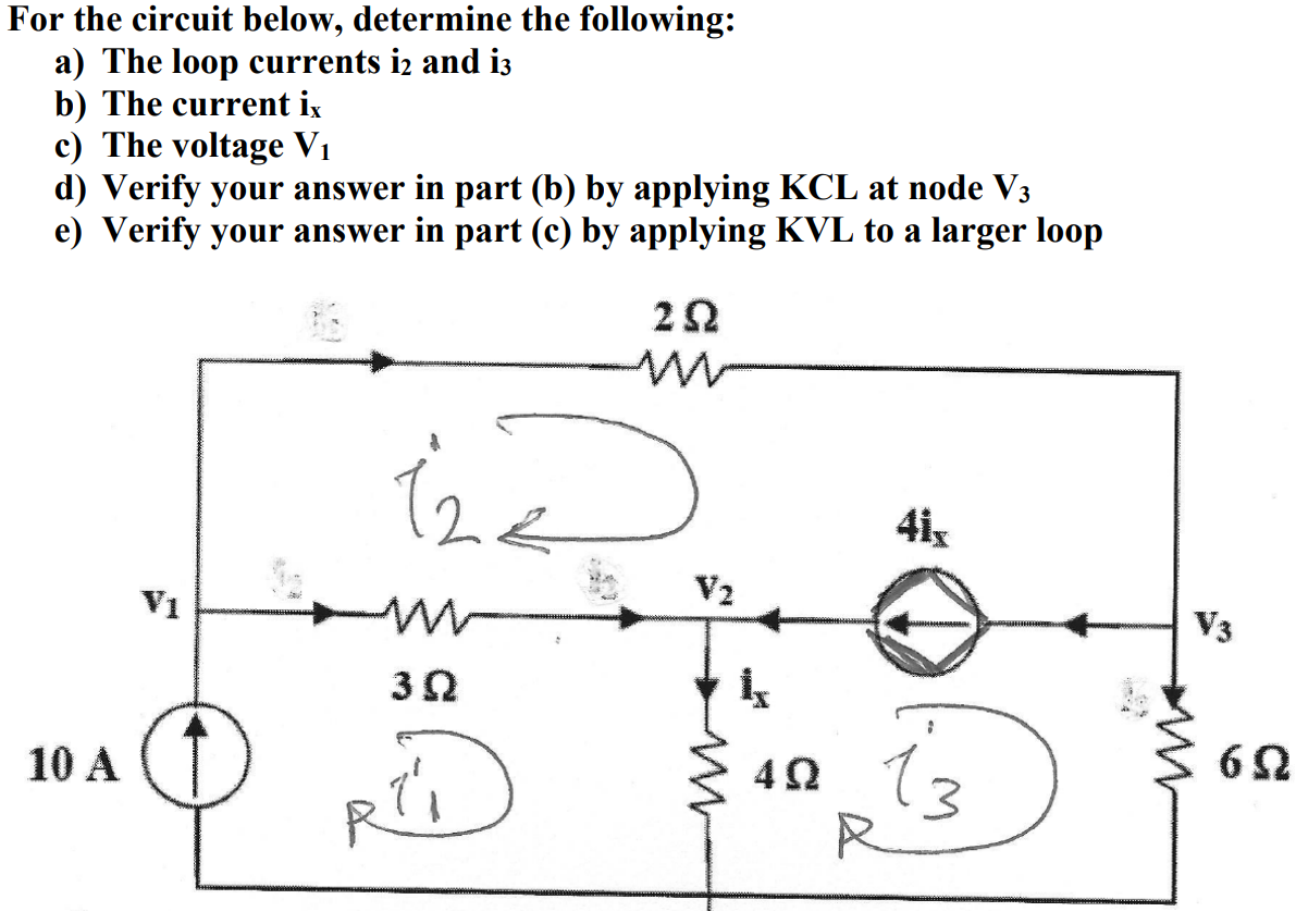 Solved USING MESH ANALYSIS ( Final Answer: V1 = 80 V, V2 = | Chegg.com