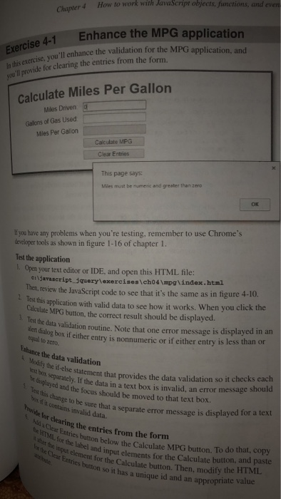 Solved 4 How to work with JavaScript objects, functions, and | Chegg.com