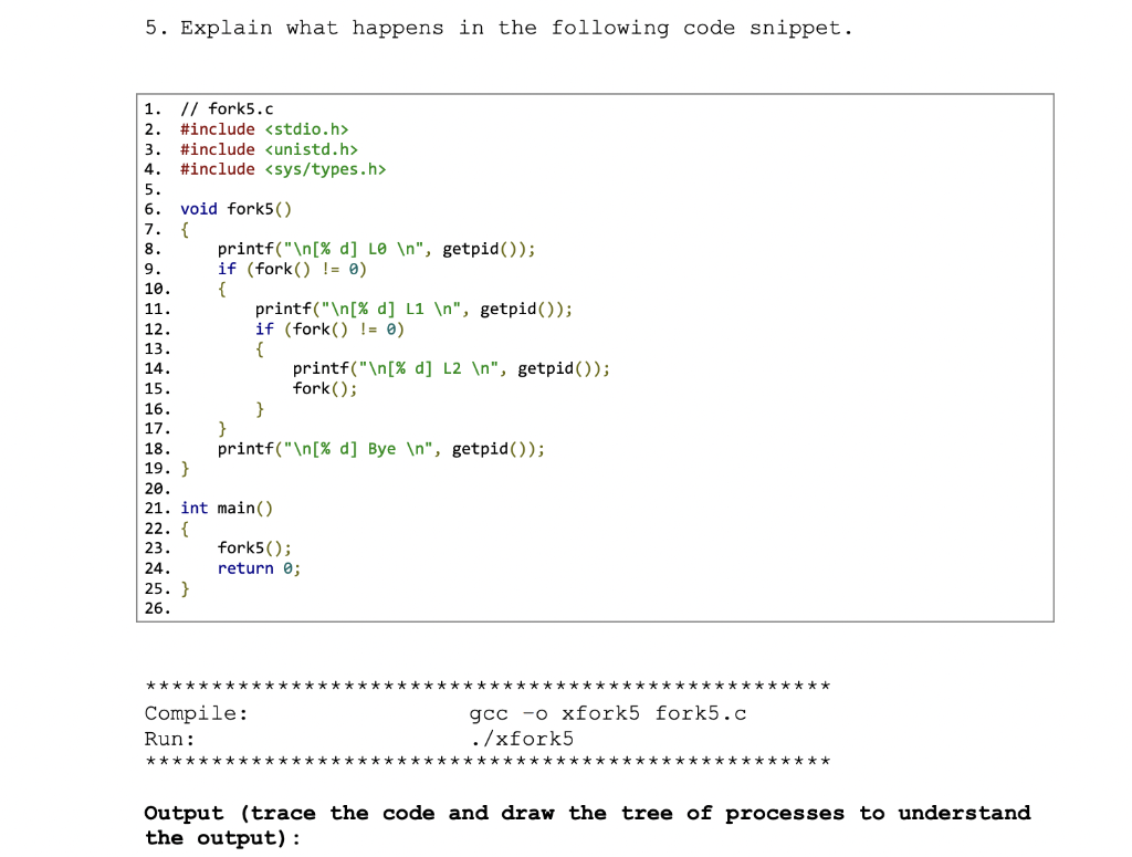 Solved In C Language, please explain the process of each | Chegg.com
