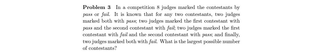 Solved Problem 3 In a competition 8 judges marked the | Chegg.com