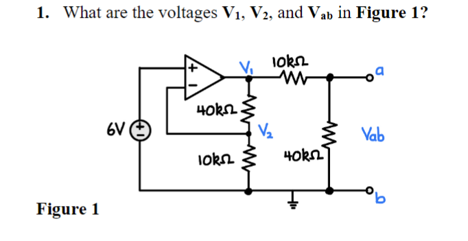 Solved What are the voltages V 1 , V 2 , and V ab in Figure | Chegg.com