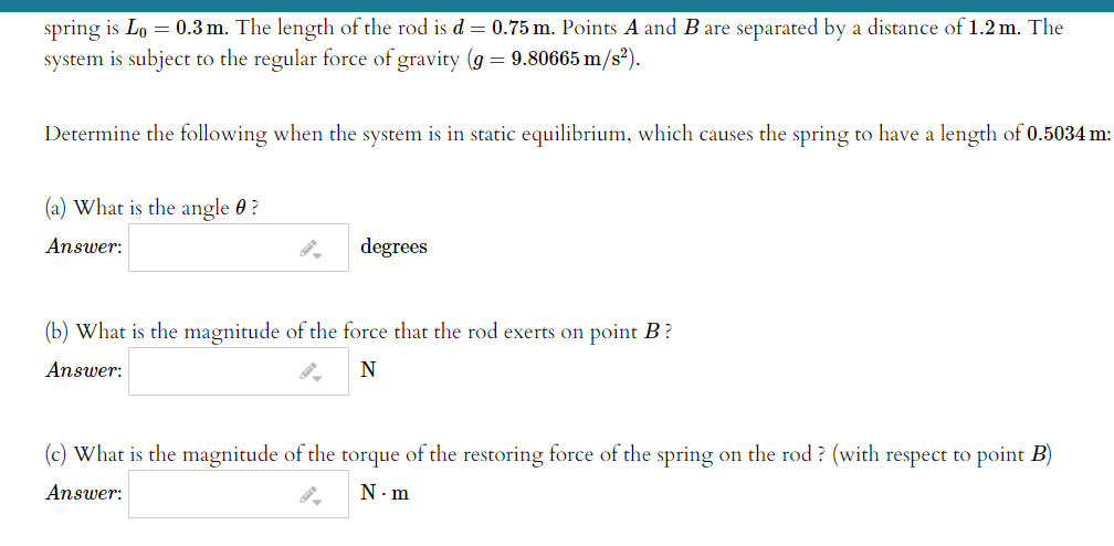 Solved А B A M m An object of mass m=5.4 kg hangs from point | Chegg.com