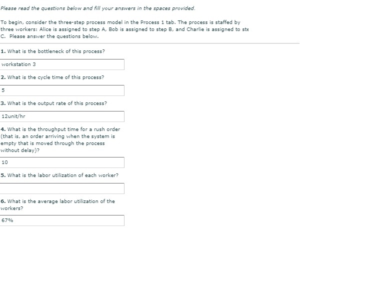 Solved Results for Process 1: Three Step Process Process | Chegg.com
