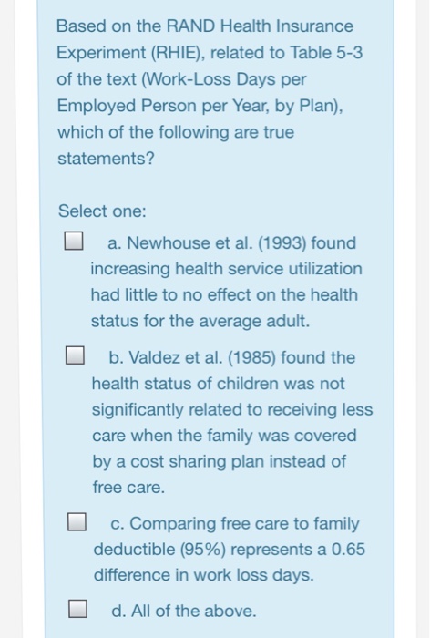 rand health insurance experiment