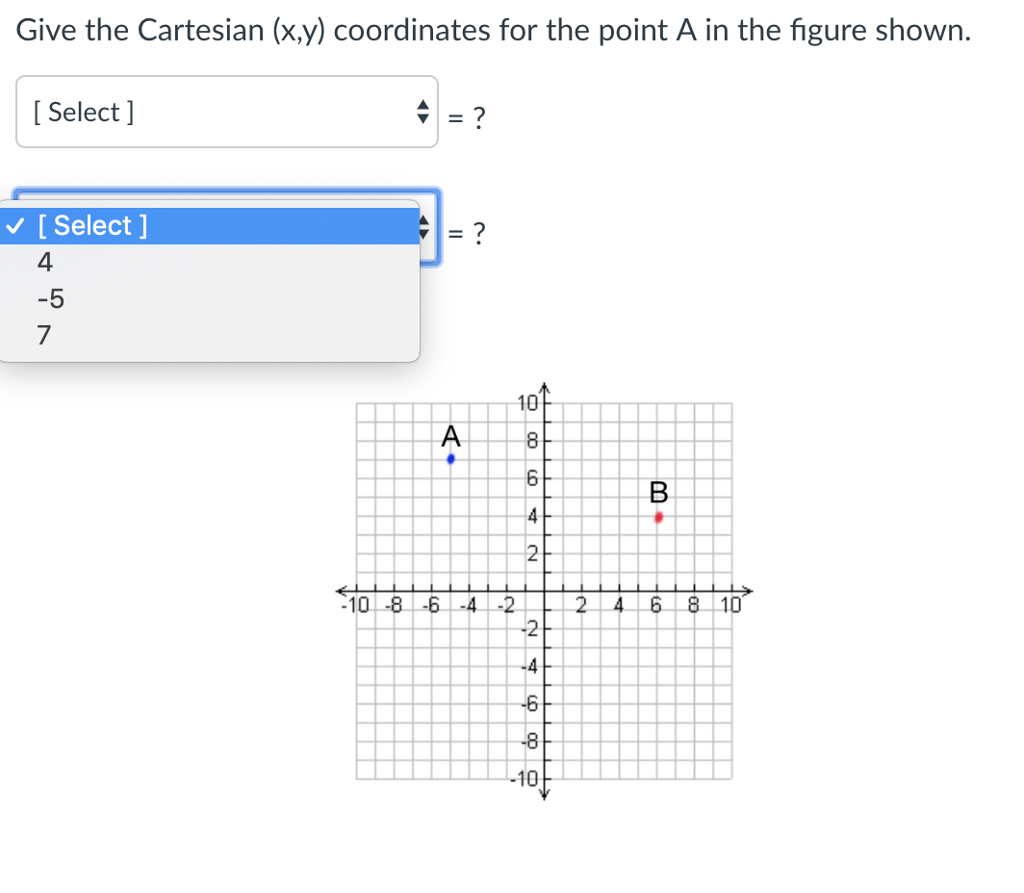 Solved Give the Cartesian (x.y) coordinates for the point A | Chegg.com
