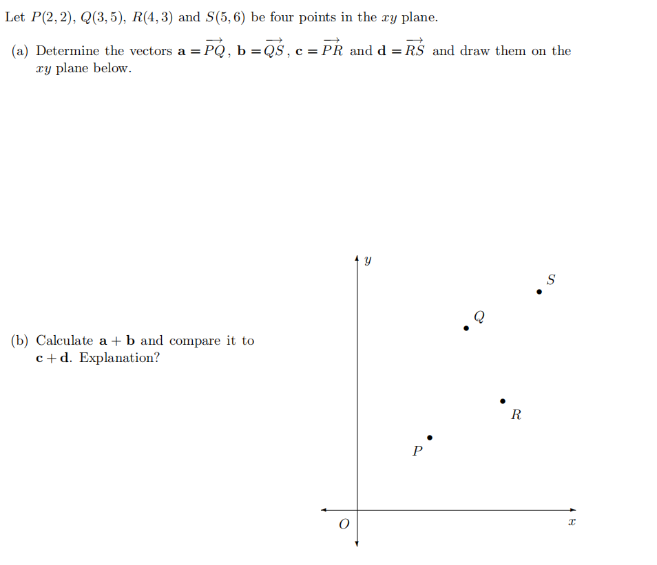 Solved Let P 2 2 Q 3 5 R 4 3 And S 5 6 Be Four Poi Chegg Com