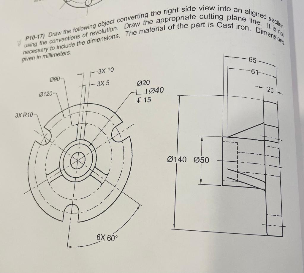 Solved P10-17) Draw the following object converting the | Chegg.com