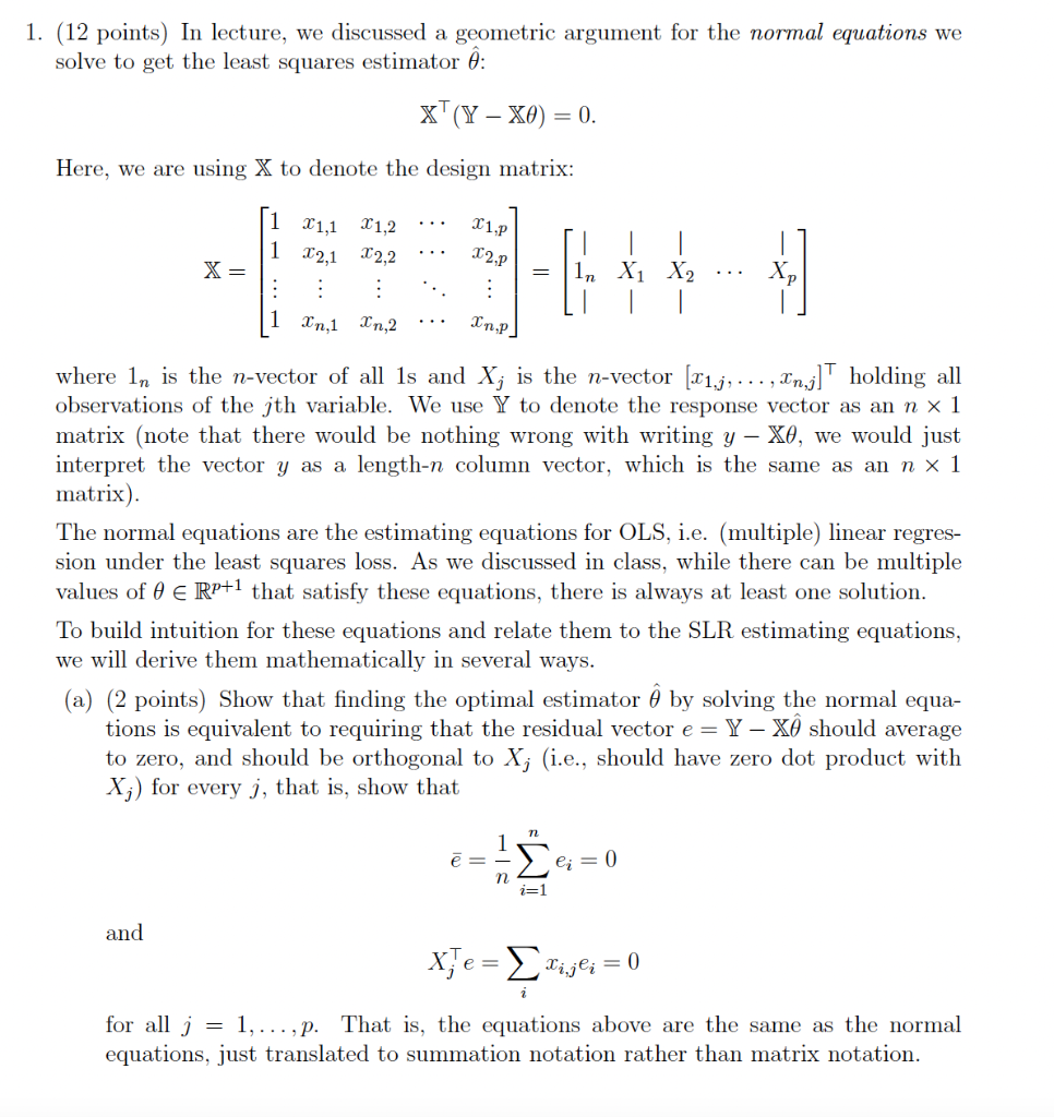 Solved (12 points) In lecture, we discussed a geometric | Chegg.com