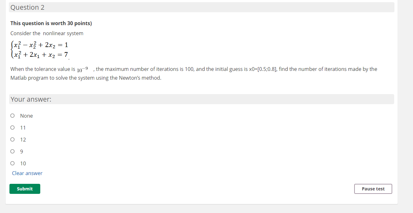 Solved This question is worth 30 points) Consider the | Chegg.com