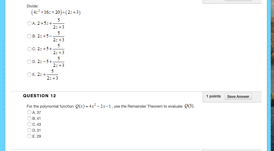 Solved 1 points Save Answer QUESTION 11 A chemist has two | Chegg.com