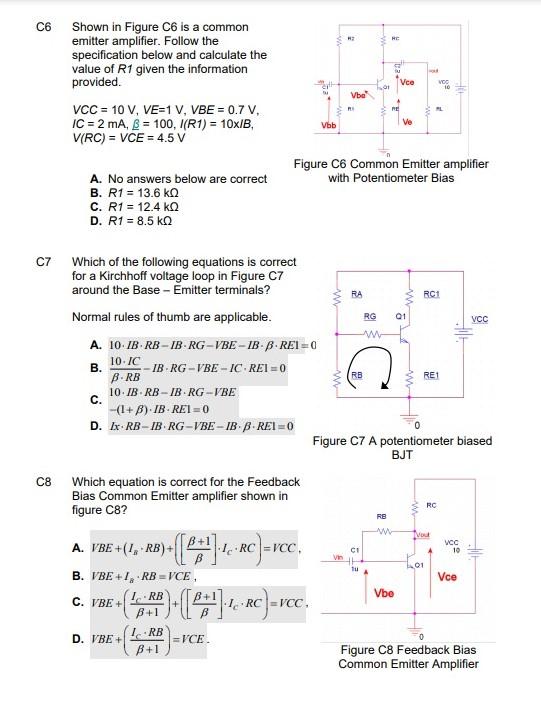 Solved C6 HE Shown in Figure Co is a common emitter | Chegg.com