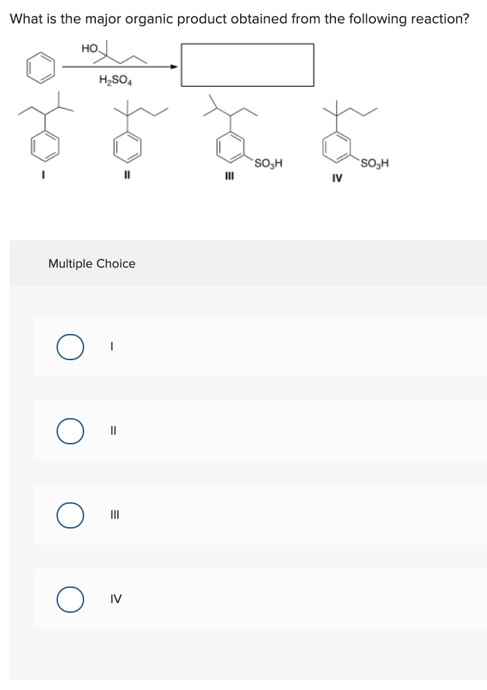Solved What is the major organic product of the following | Chegg.com