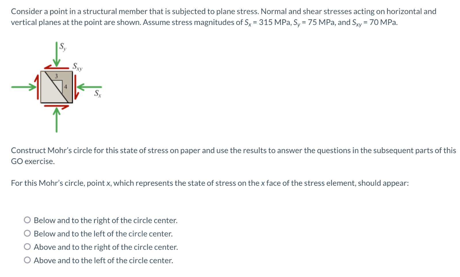 Solved Consider A Point In A Structural Member That Is | Chegg.com