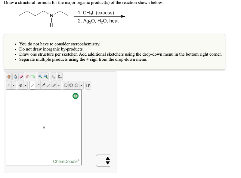 Solved Draw A Structural Formula For The Major Organic | Chegg.com