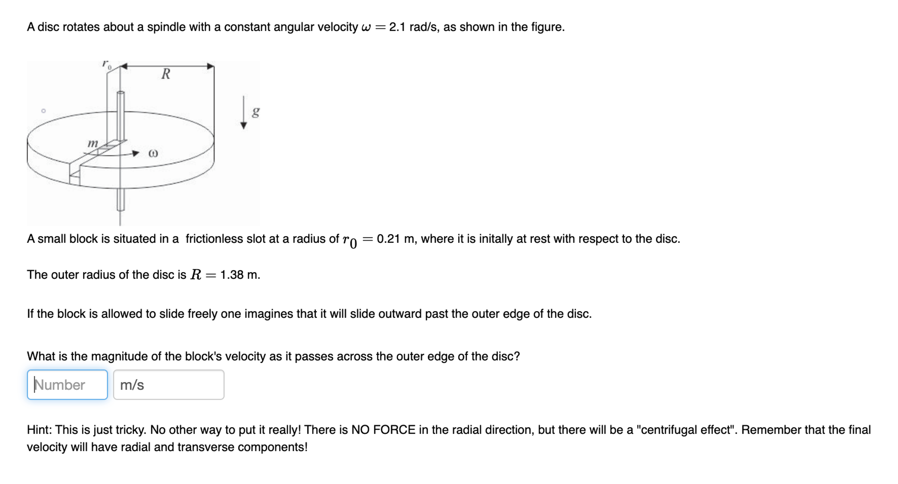Solved A disc rotates about a spindle with a constant | Chegg.com
