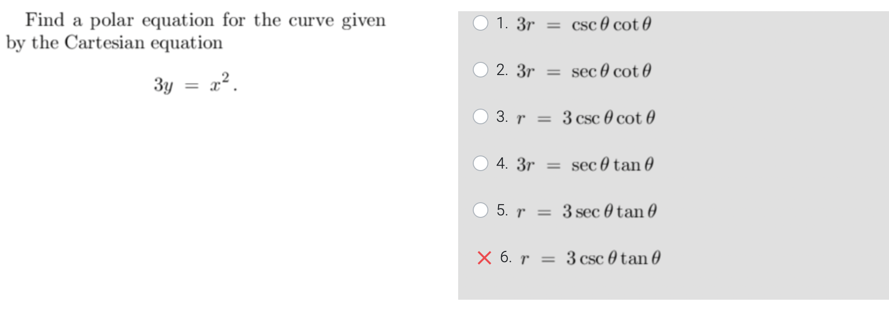 Solved Find A Cartesian Equation For The Curve Given By The 2960