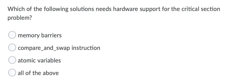 Solved Which Of The Following Solutions Needs Hardware Chegg