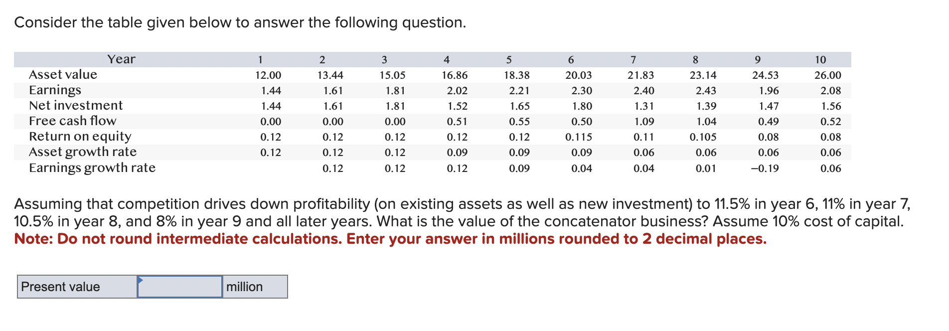 Solved Consider the table given below to answer the | Chegg.com