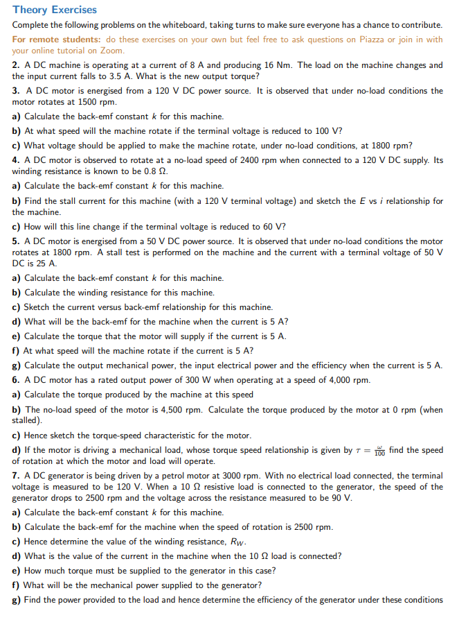 Solved Theory Exercises Complete The Following Problems On | Chegg.com