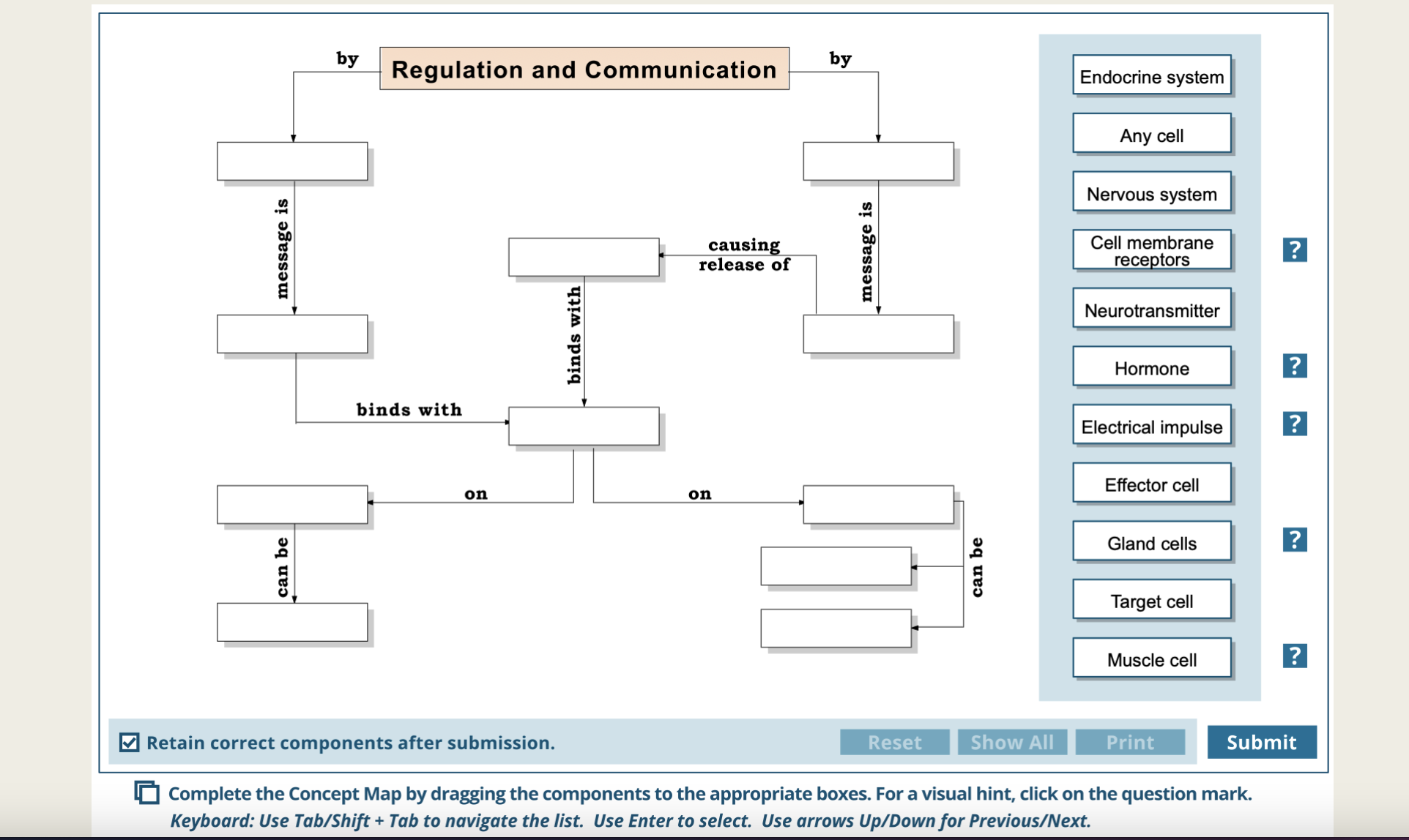 Retain correct components after submission. Keyboard: Use Tab/Shift + Tab to navigate the list. Use Enter to select. Use arro