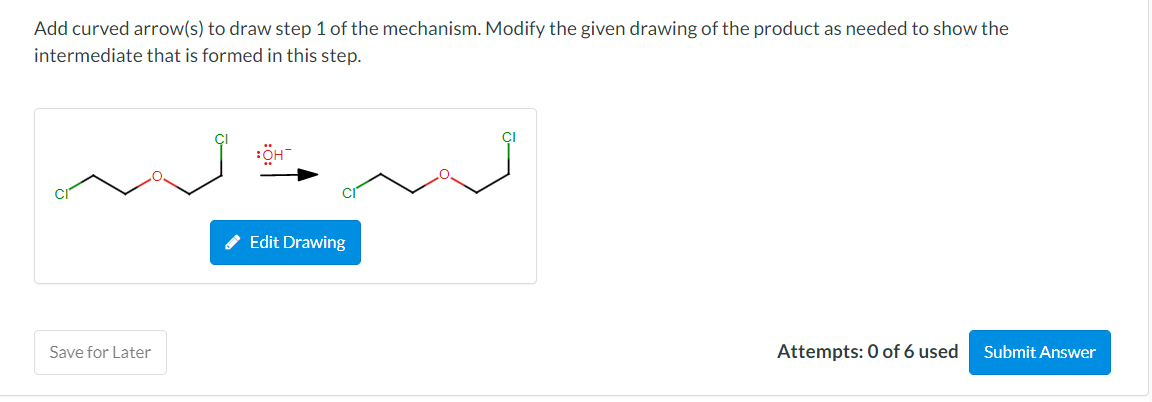 Solved Add curved arrow(s) to draw step 1 of the mechanism. | Chegg.com
