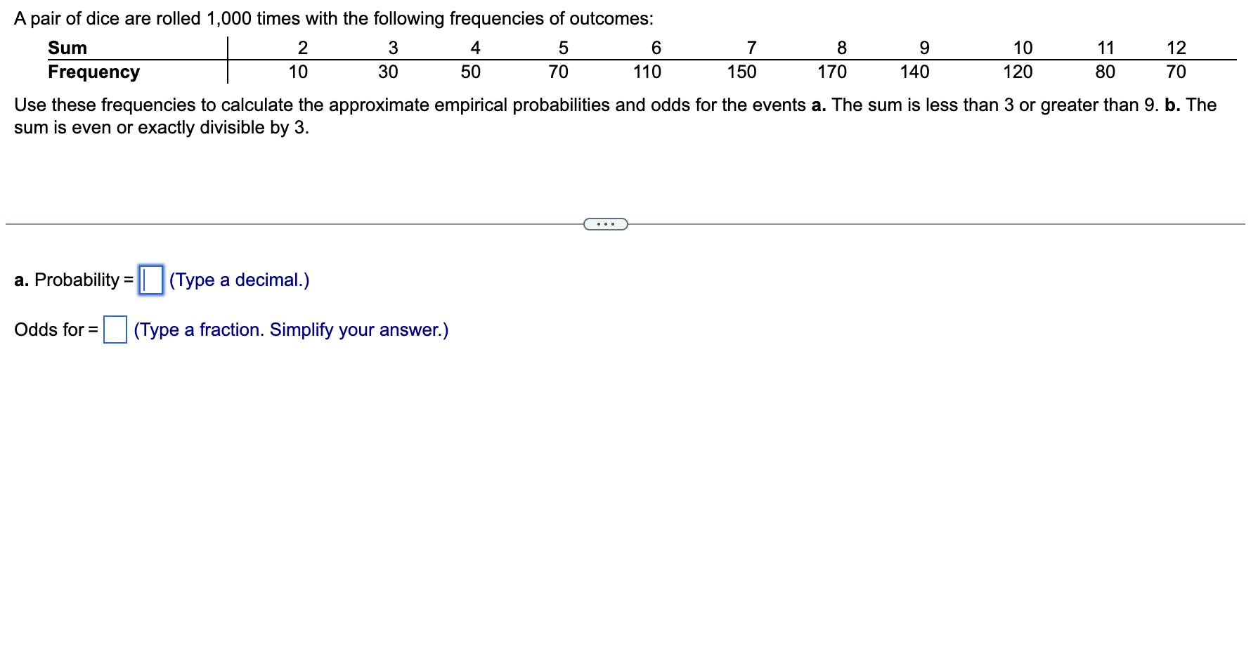 Solved Use these frequencies to calculate the approximate