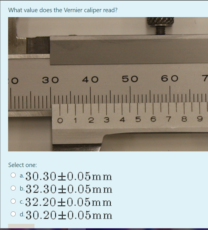 Vernier caliper deals reading in mm