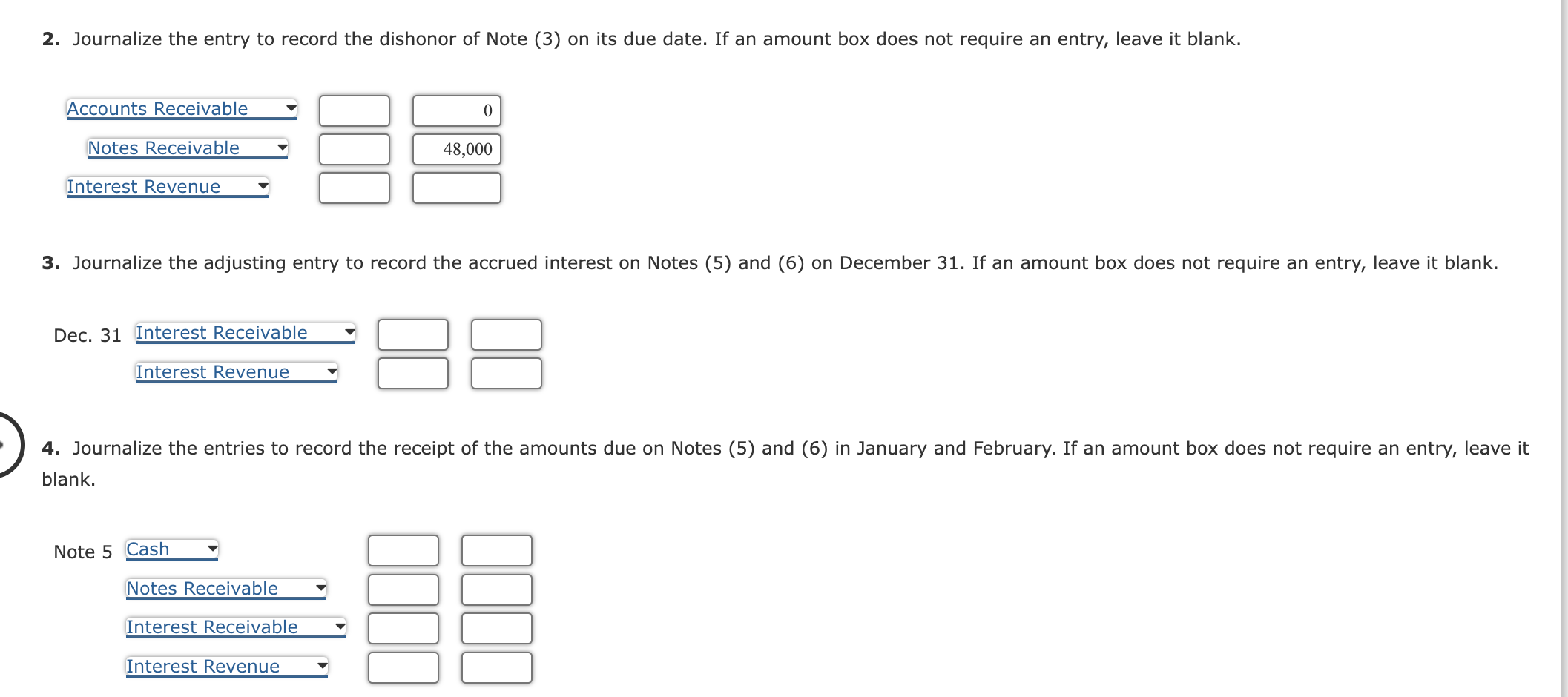 Solved Details of notes receivable and related entries GenX