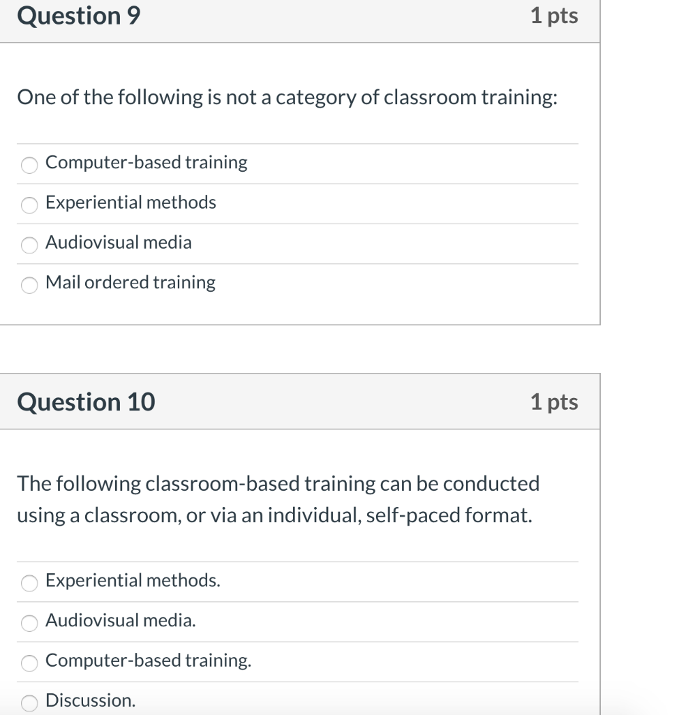 Solved Question 9 1 pts One of the following is not a | Chegg.com
