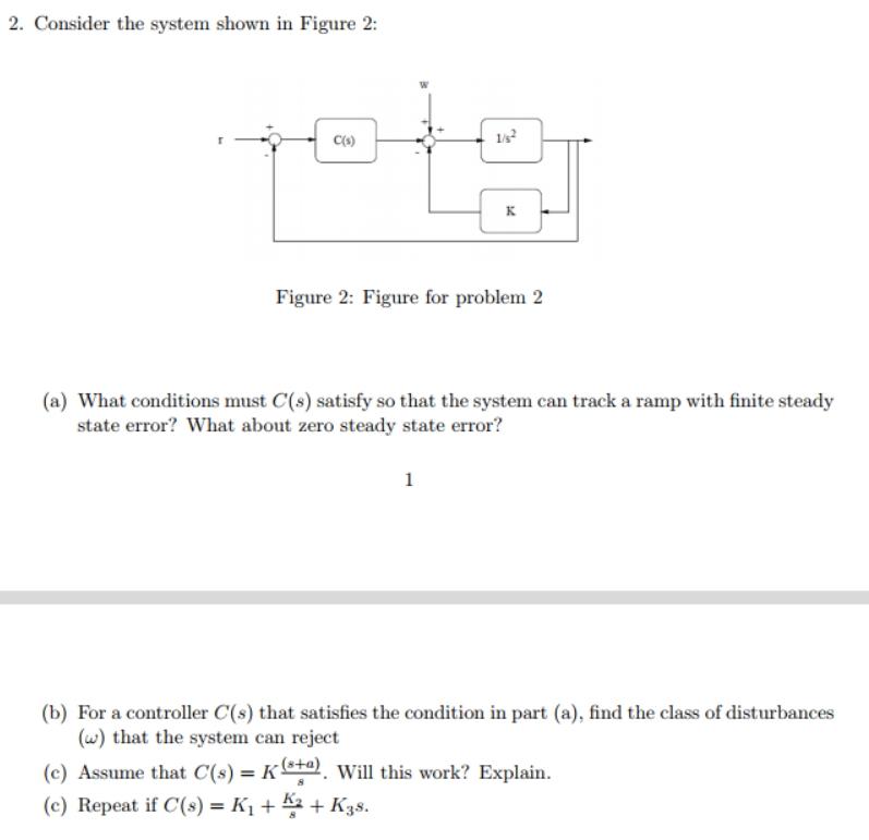 Solved 2. Consider the system shown in Figure 2: C(s) 152 | Chegg.com