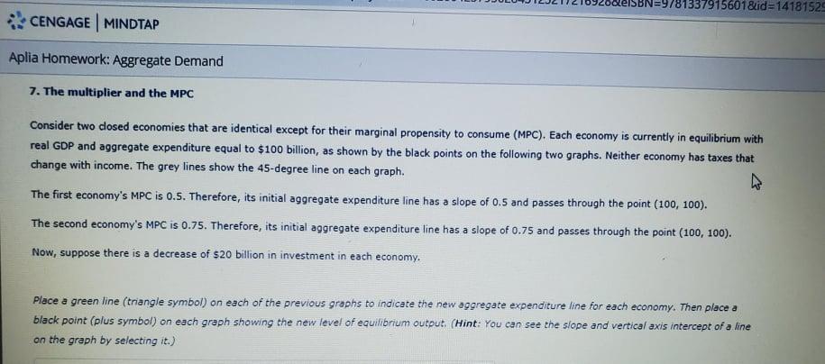 Solved 781357915601&id=14181525 CENGAGE MINDTAP Aplia | Chegg.com