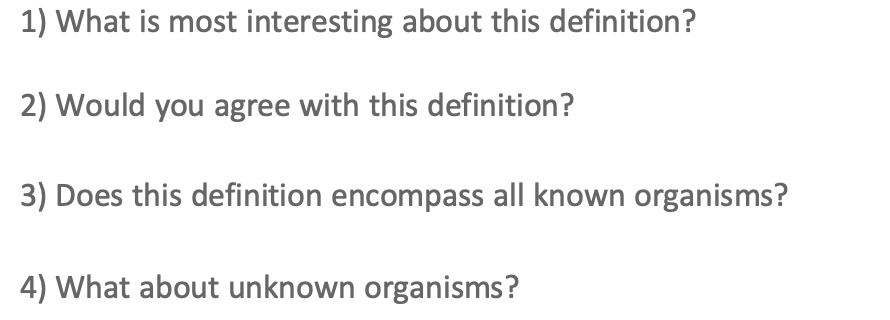 Solved what are organisms A metaphor far more to my liking