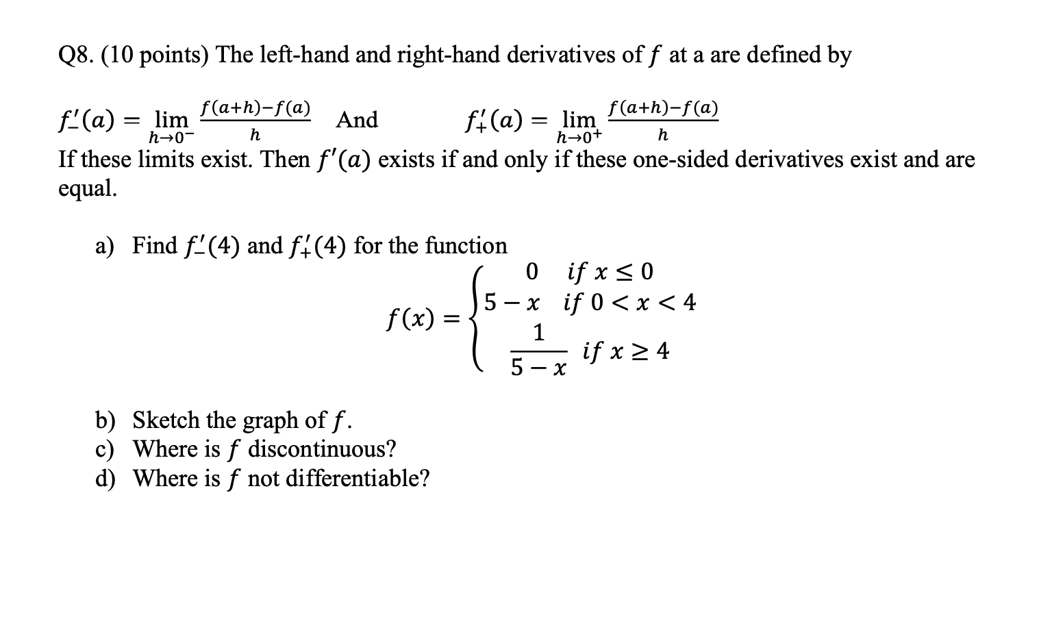 Q8 10 Points The Left Hand And Right Hand Chegg Com