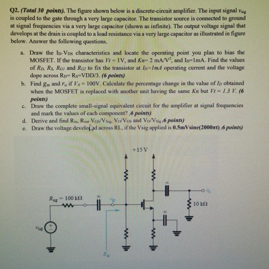 Solved Q2. (Total 30 points). The figure shown below is a | Chegg.com