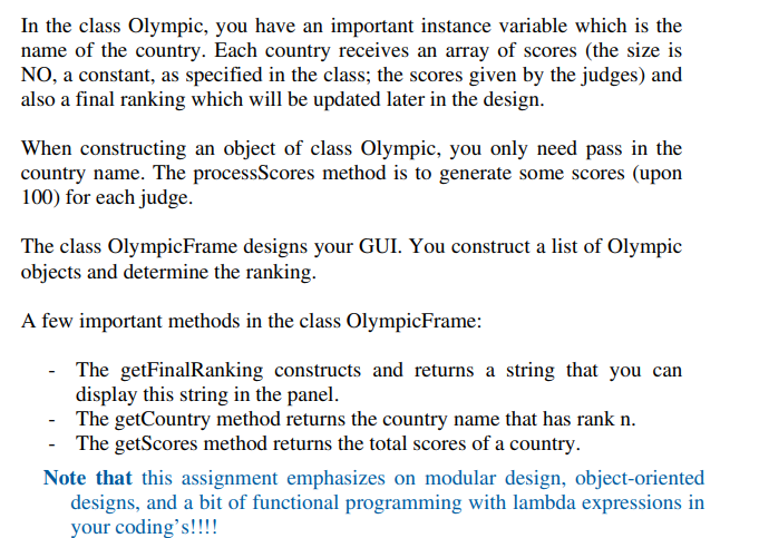 Practice java programming with GUI, Collections, | Chegg.com
