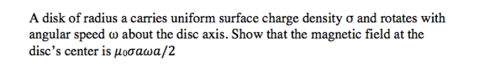 Solved A disk of radius a carries uniform surface charge | Chegg.com