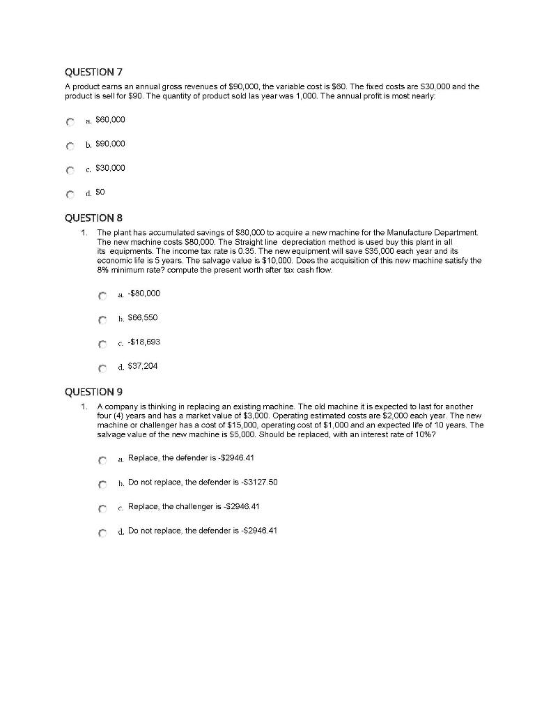 Solved QUESTION 1 What Is The Depreciation Charge Of An | Chegg.com