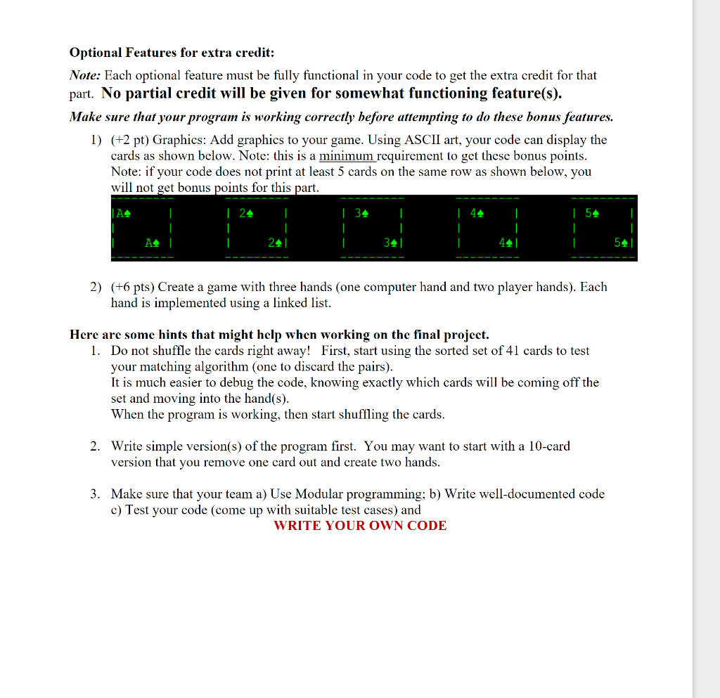 Solved Hi. This is my final project and I need the code for | Chegg.com