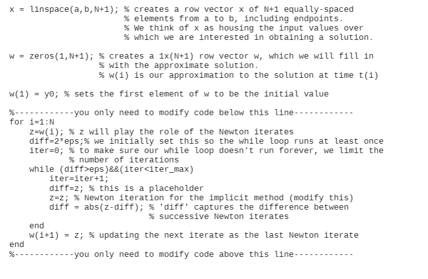 % Complete this program to use the Trapezoidal Method | Chegg.com