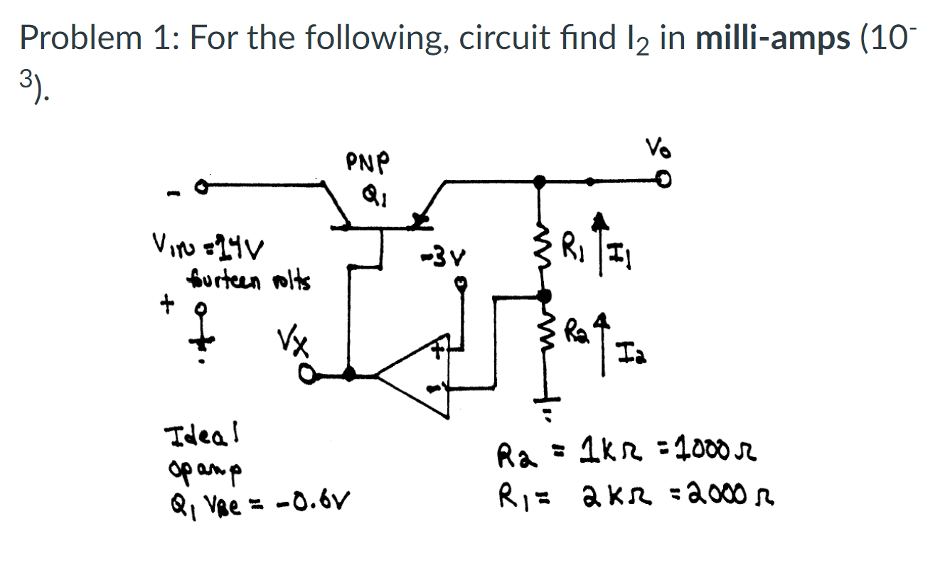 Solved Problem 1: For the following, circuit find 12 in | Chegg.com