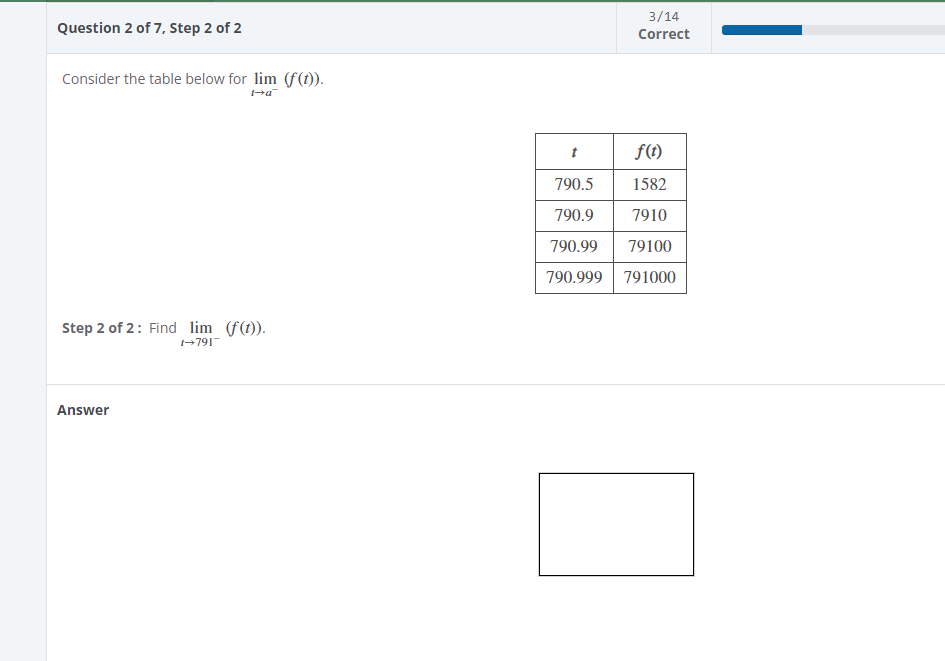 Solved Question 2 of 7, Step 2 of 2 Consider the table below | Chegg.com