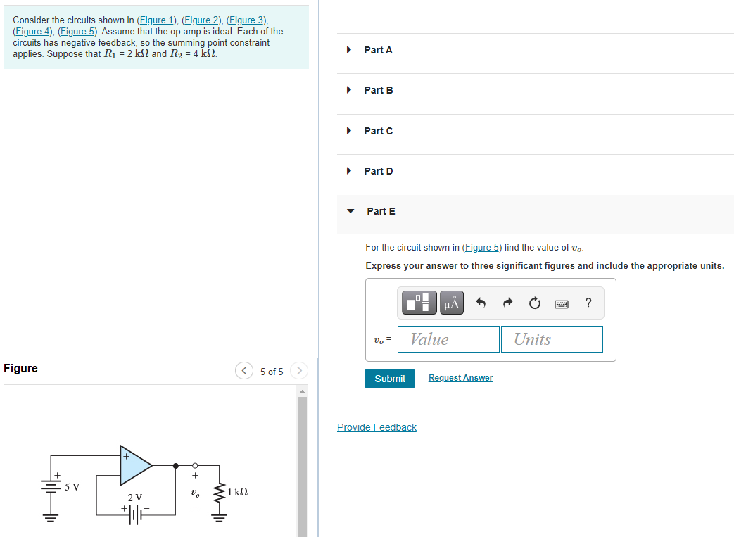 Solved Consider The Circuits Shown In (Figure 1). (Figure 2) | Chegg ...