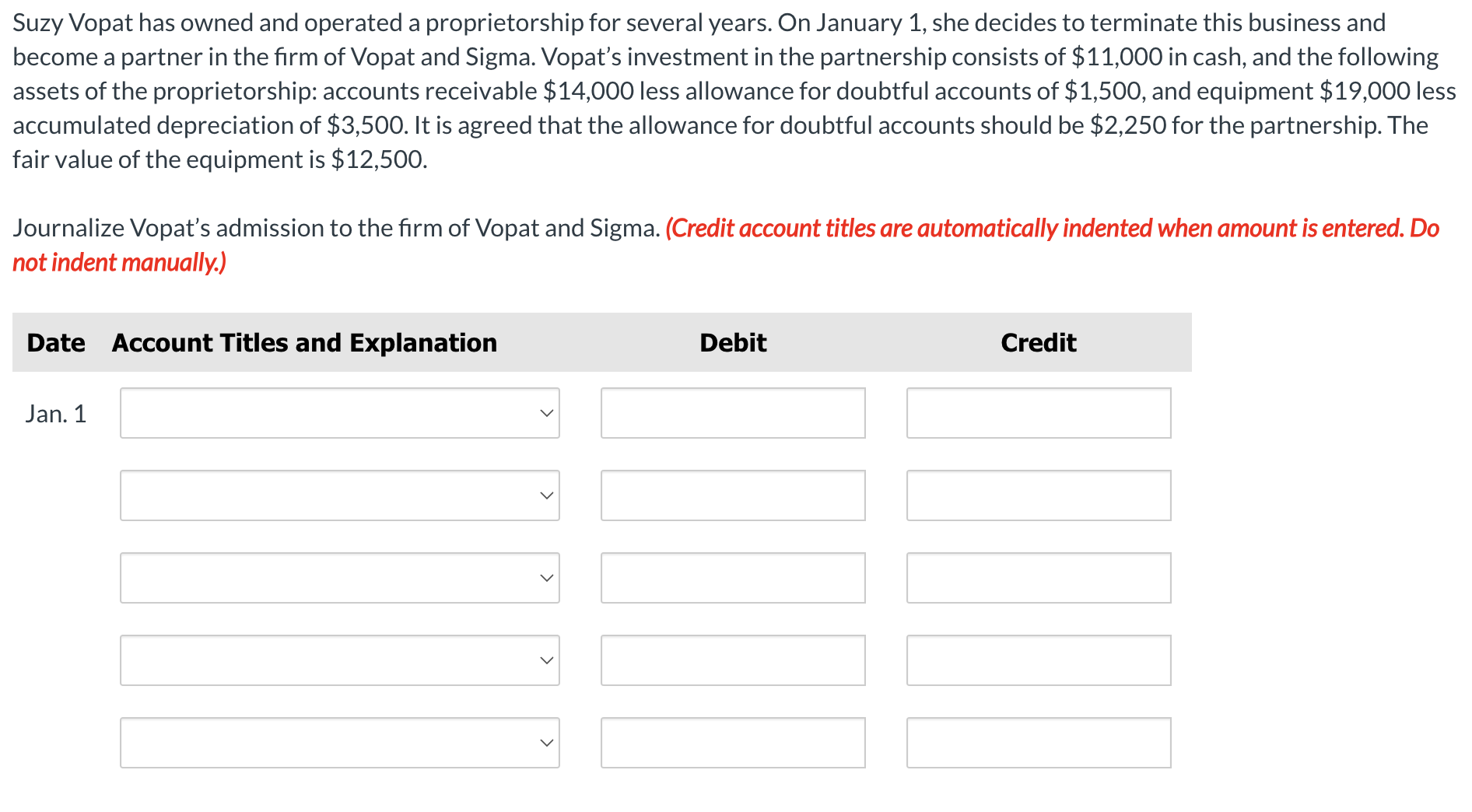 Suzy Vopat has owned and operated a proprietorship
