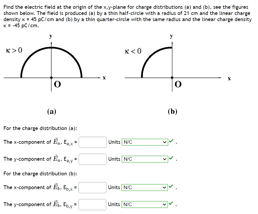 Solved Find The Electric Field At The Origin Of The | Chegg.com