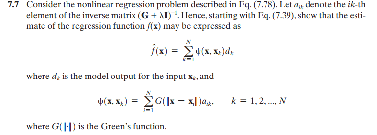 7.7 Consider the nonlinear regression problem | Chegg.com