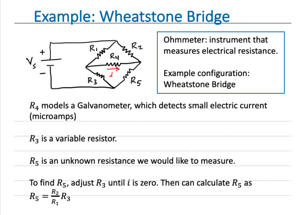 Solved Example Wheatstone Bridge Ohmmeter instrument that