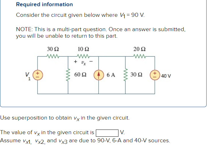 Solved Required information Consider the circuit given below | Chegg.com