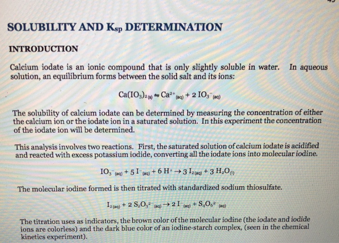 Solved Hi please help me with a lab (Solubility and Ksp